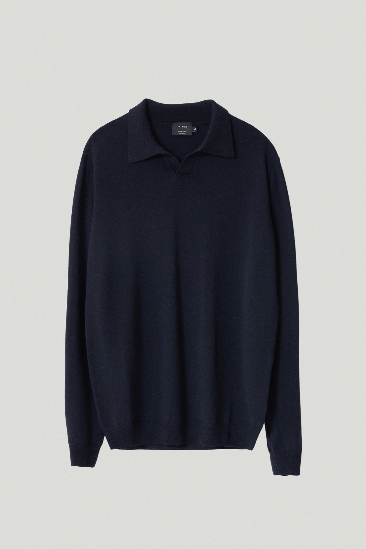 the merino wool polo oxford blue