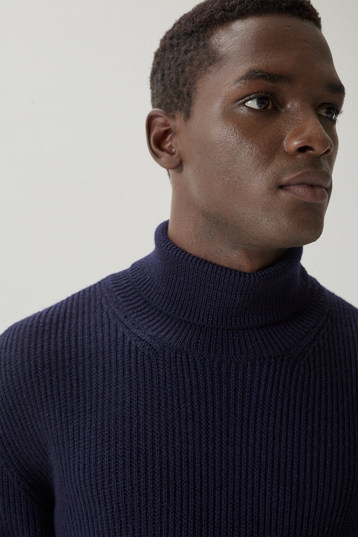 The Wool Turtleneck Sweater | Blue navy