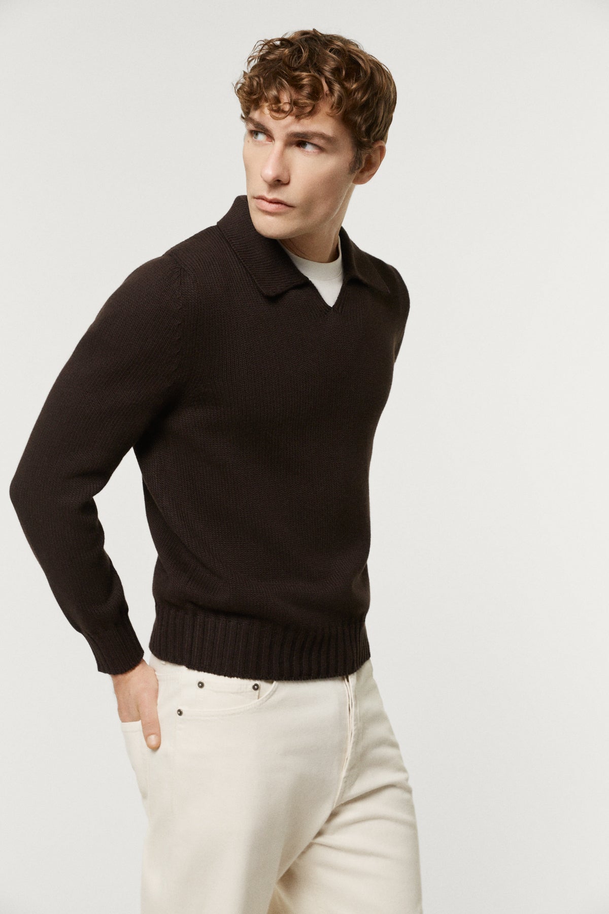 The Organic Cotton Tricot Polo brown