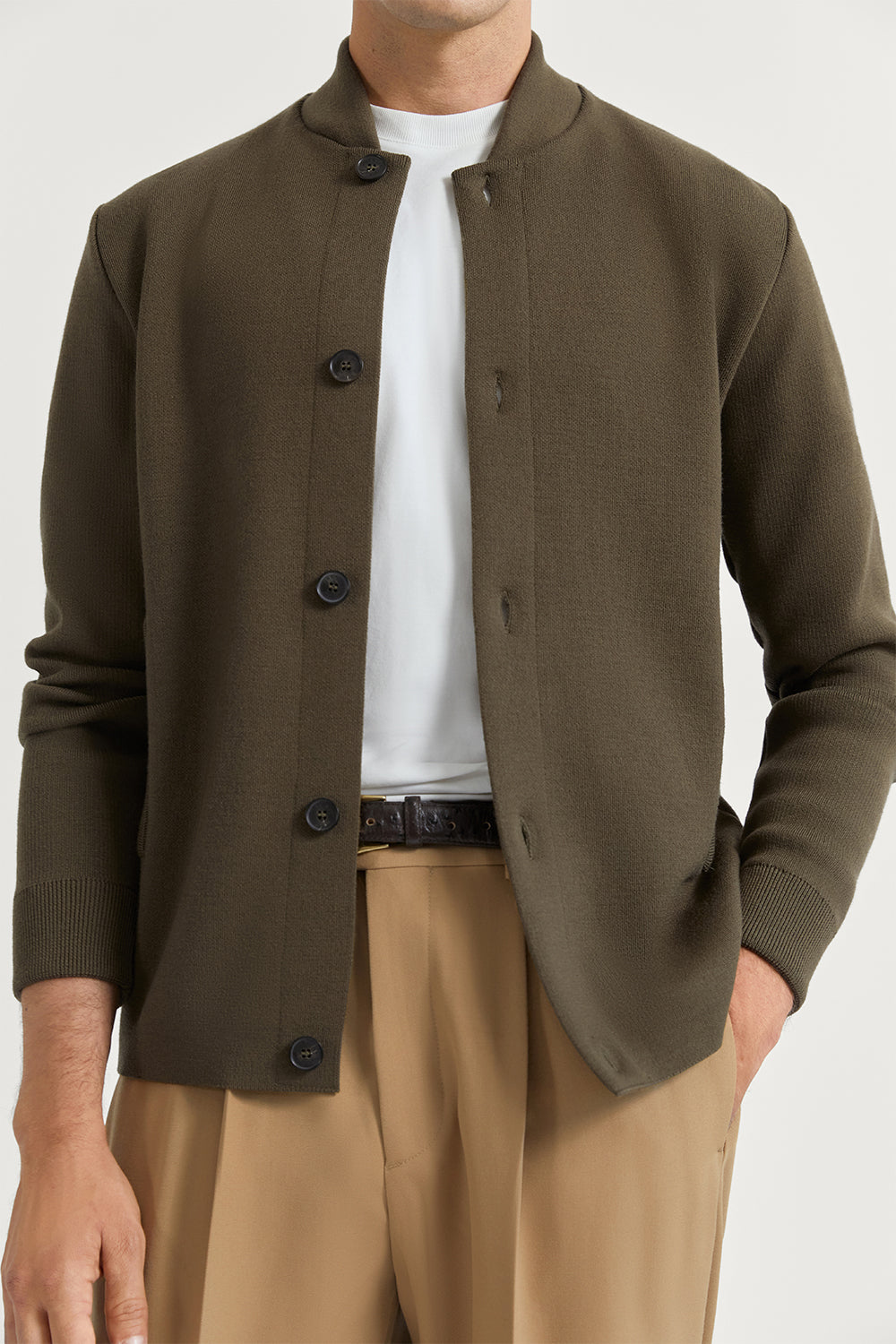 The Merino Wool Bomber Mud