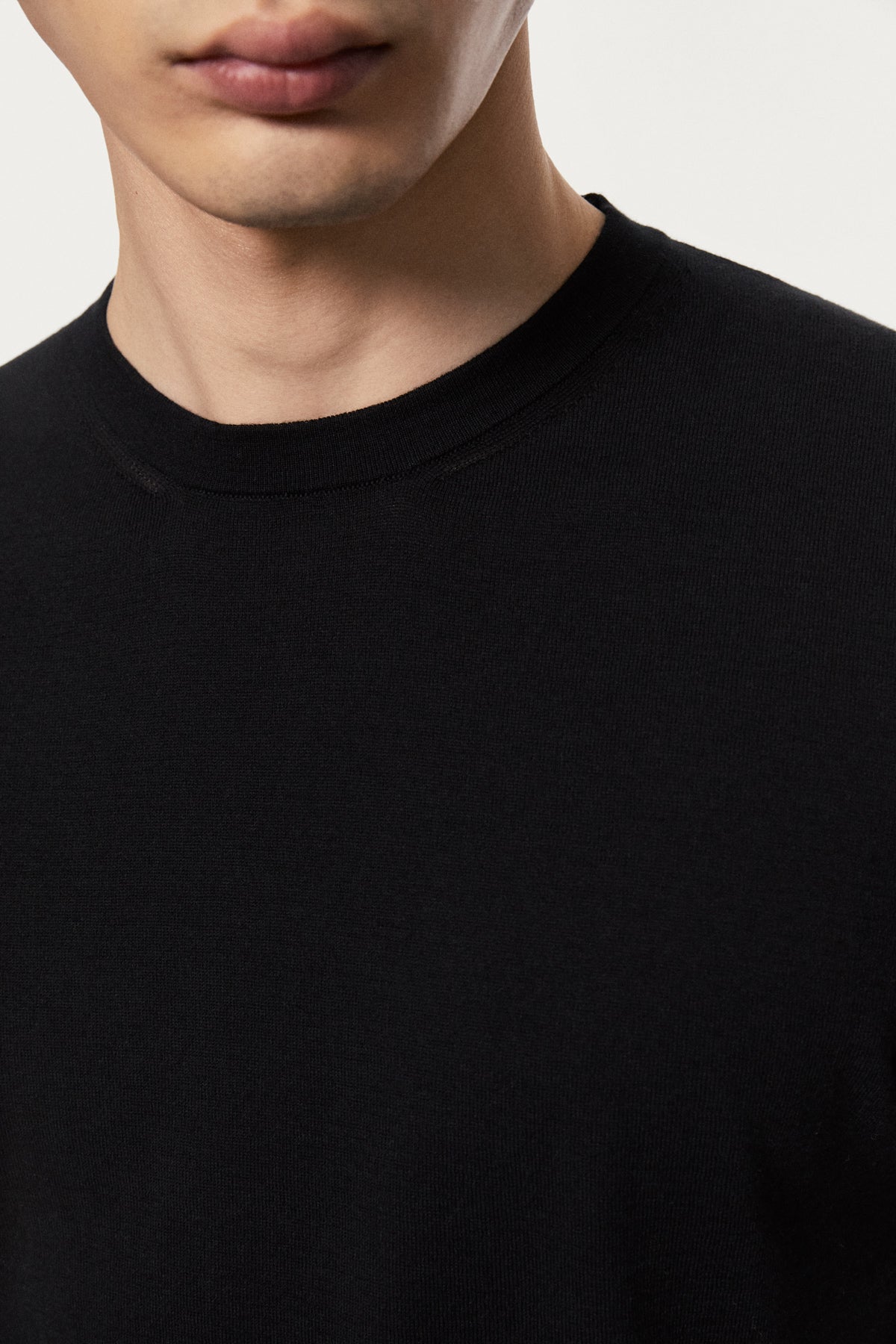 The Organic Cotton Knit T-Shirt black
