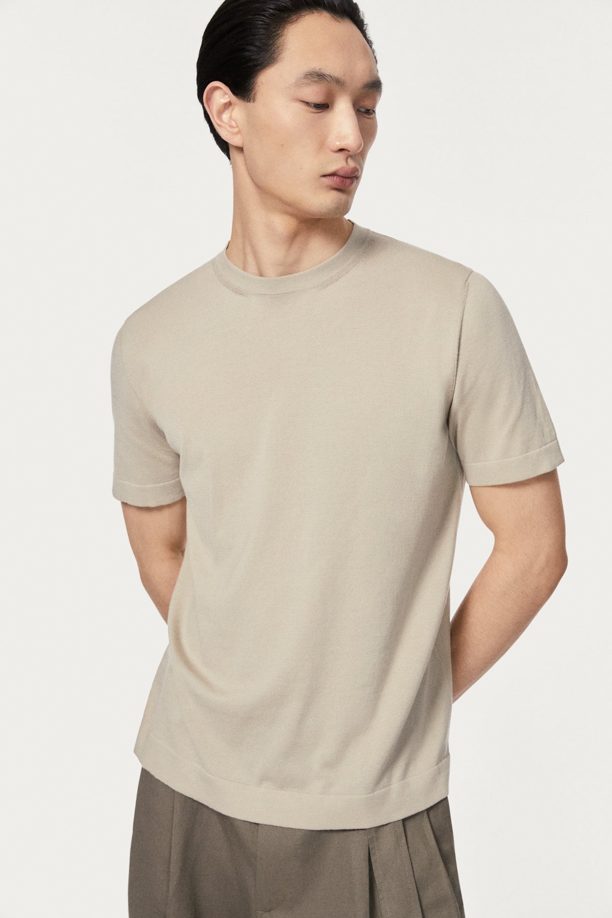 The Organic Cotton Knit T-Shirt hay
