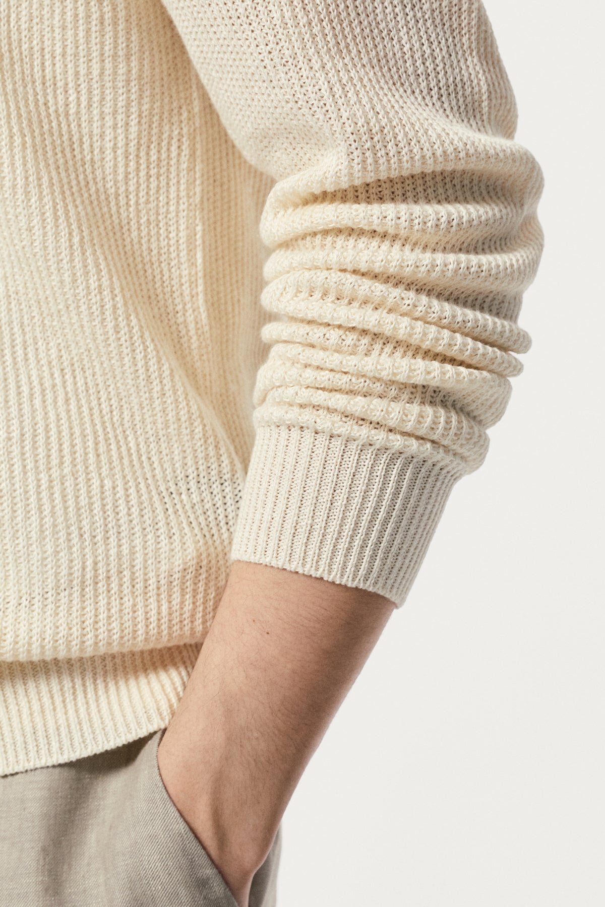 The Linen Cotton Ribbed Cardigan - Imperfect Version