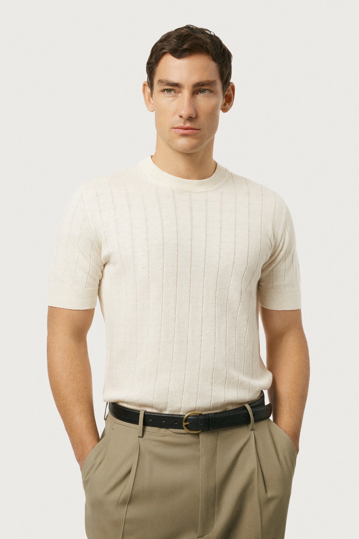 The Linen Cotton Vintage T-shirt Milk White