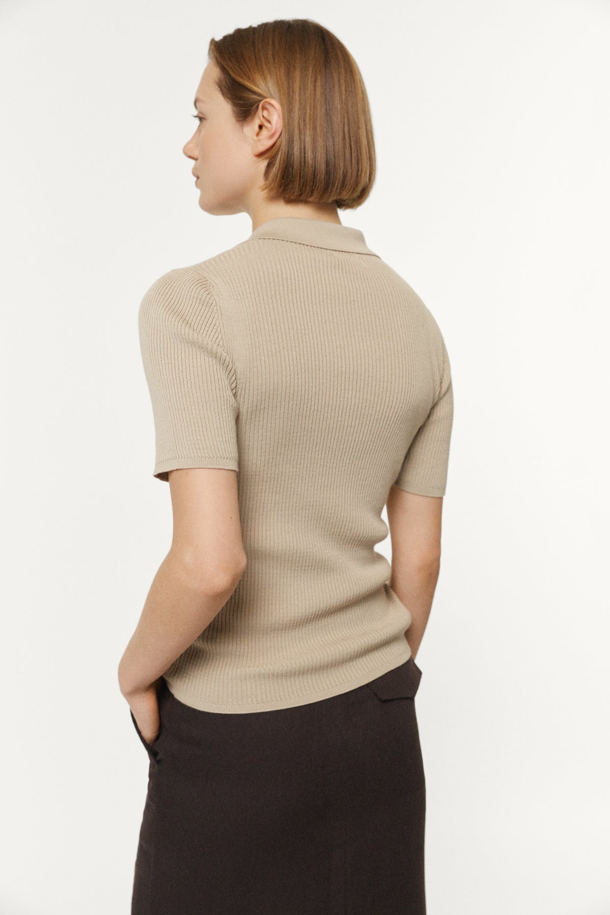 The Organic Cotton Ribbed Polo Hay