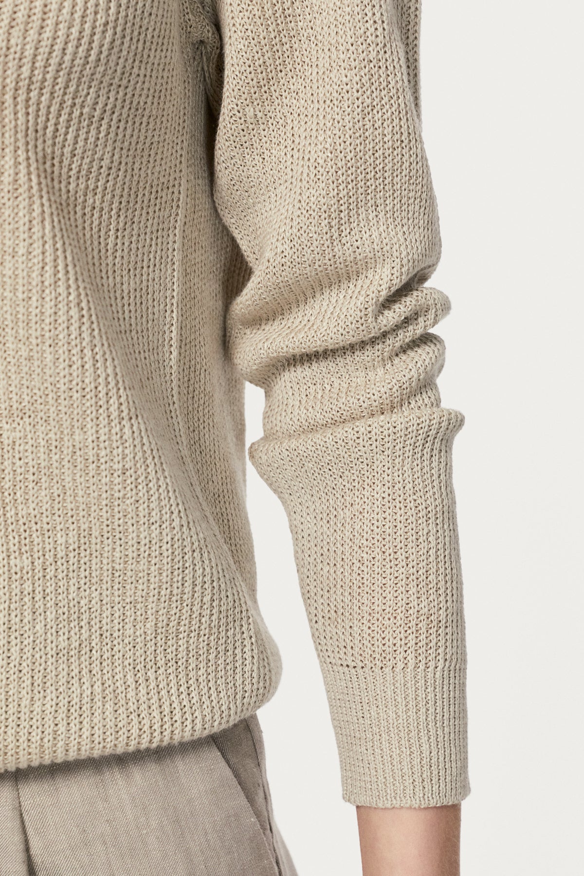 The Linen Cotton Raglan Sweater - hay