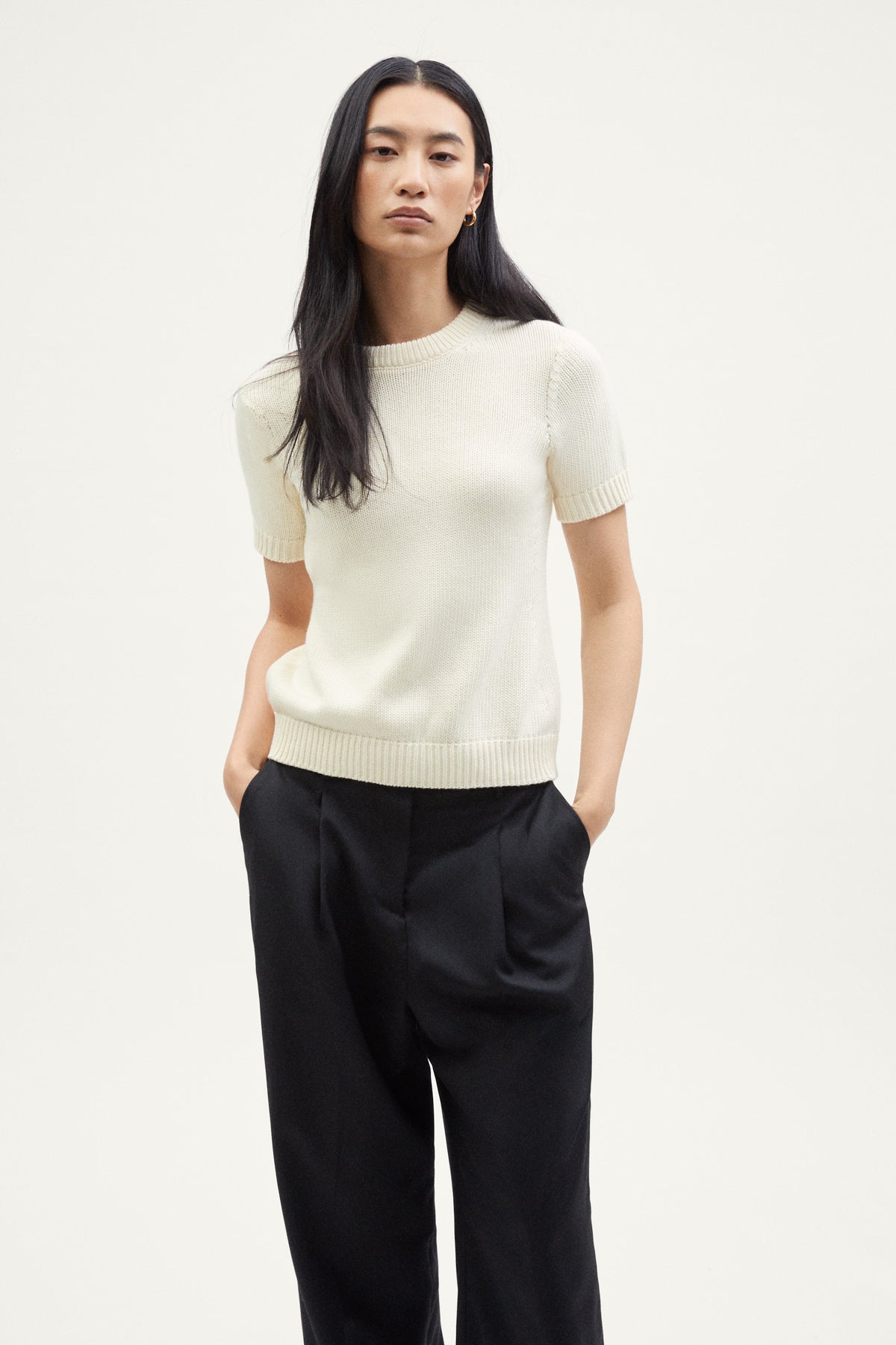 The Organic Cotton Tricot T-shirt milk white