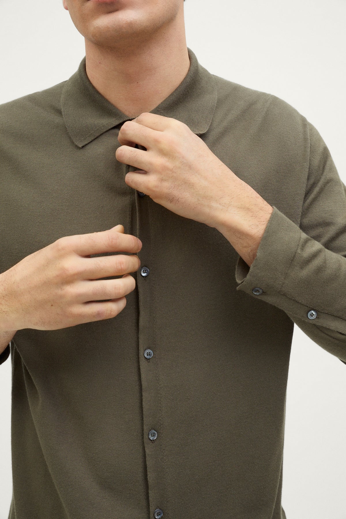 The Organic Cotton Knit Shirt green