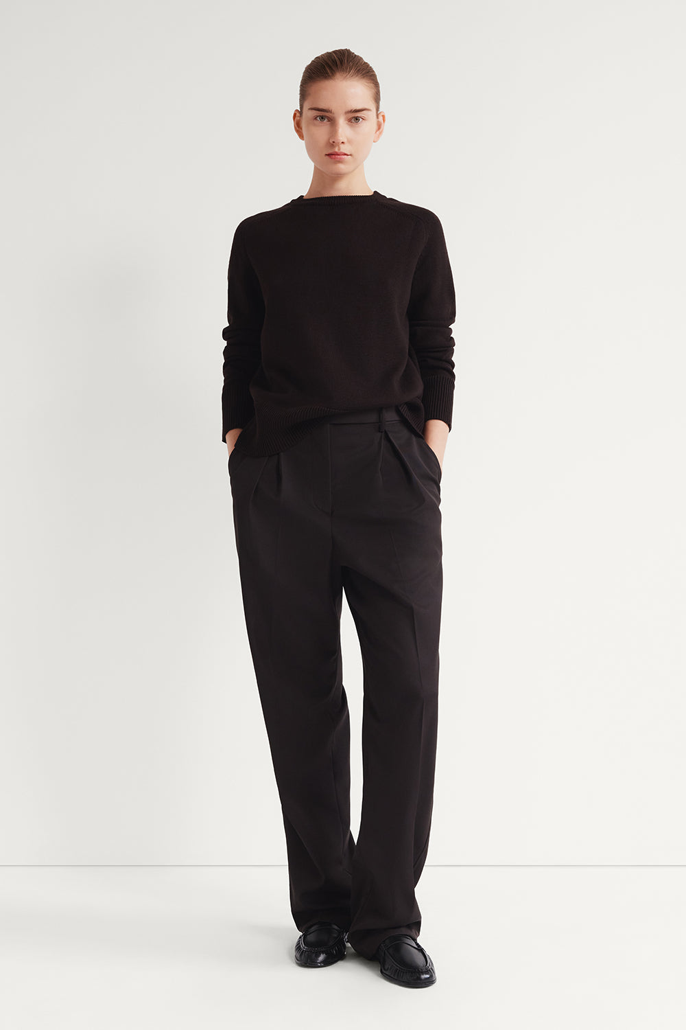The Merino Wool Boxy Sweater brown