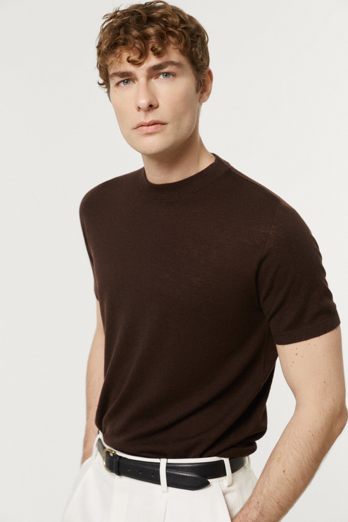The Ultrasoft Wool T-Shirt brown