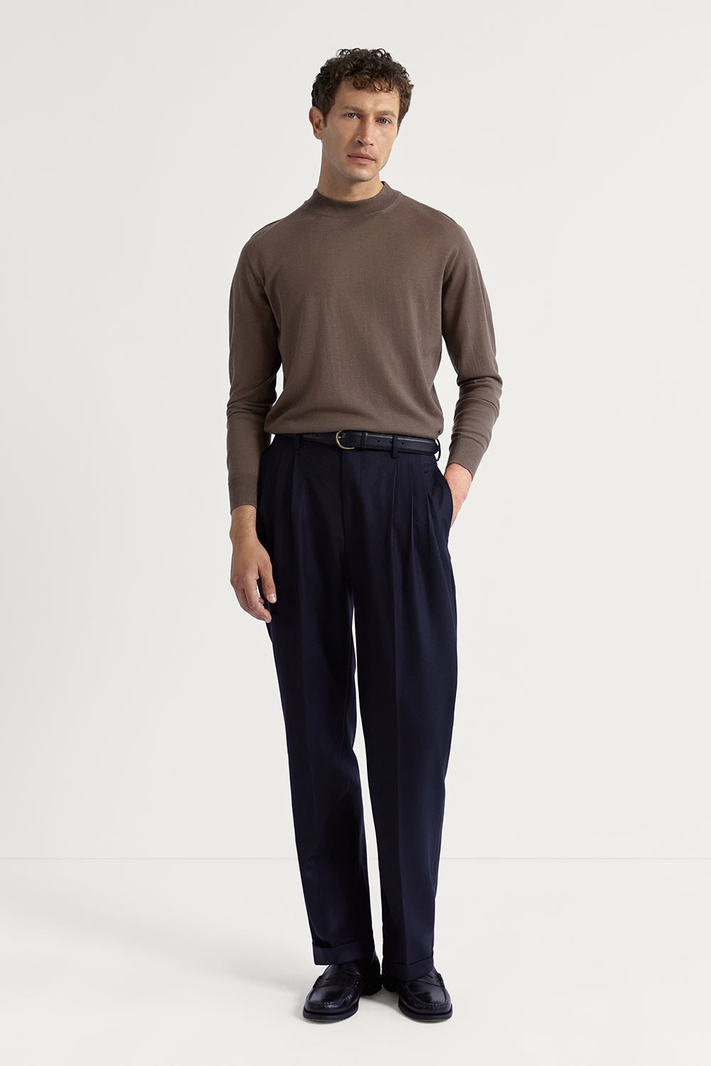 The Ultrasoft Wool Mock-Neck Clay