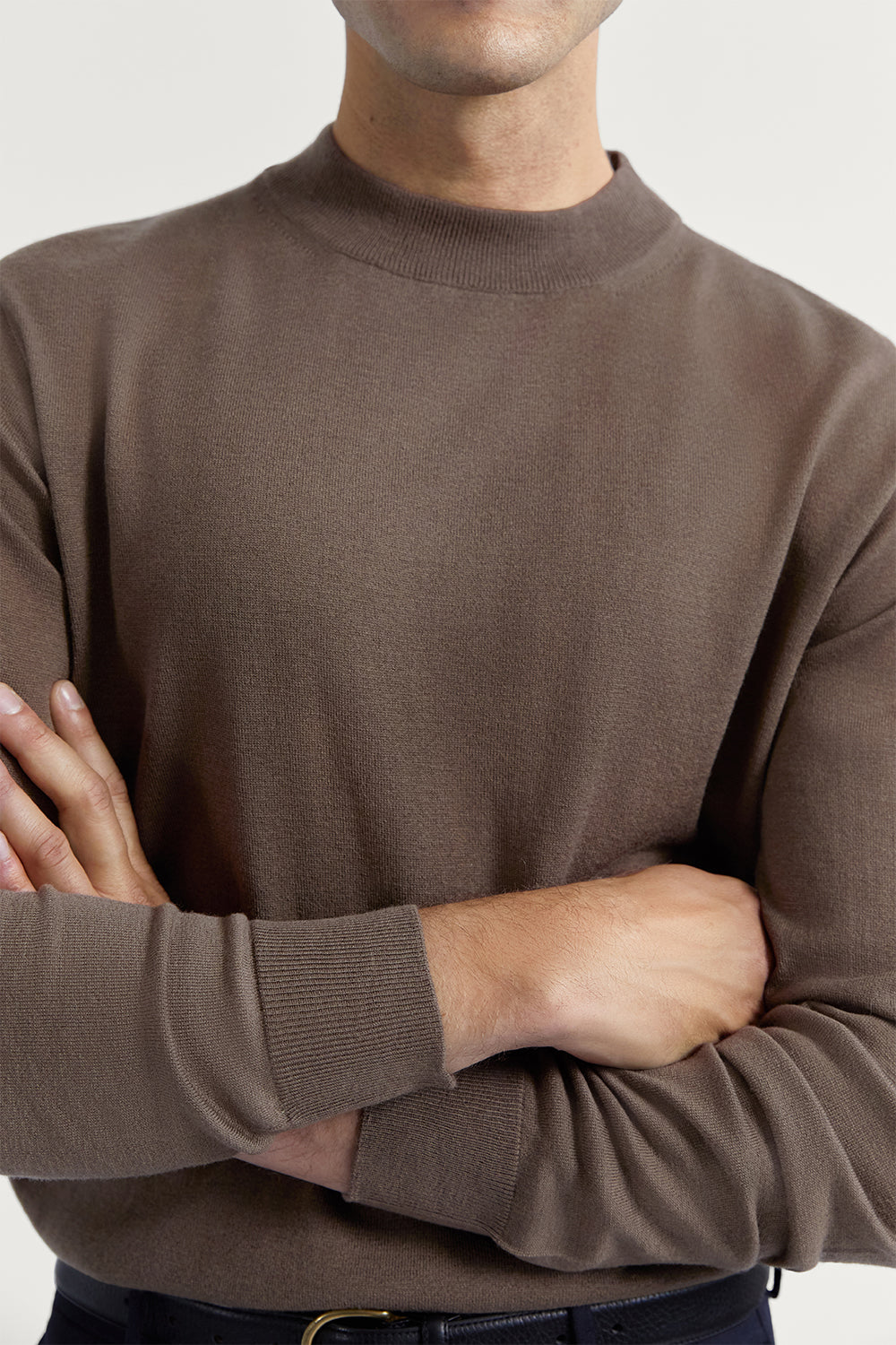 The Ultrasoft Wool Mock-Neck Clay