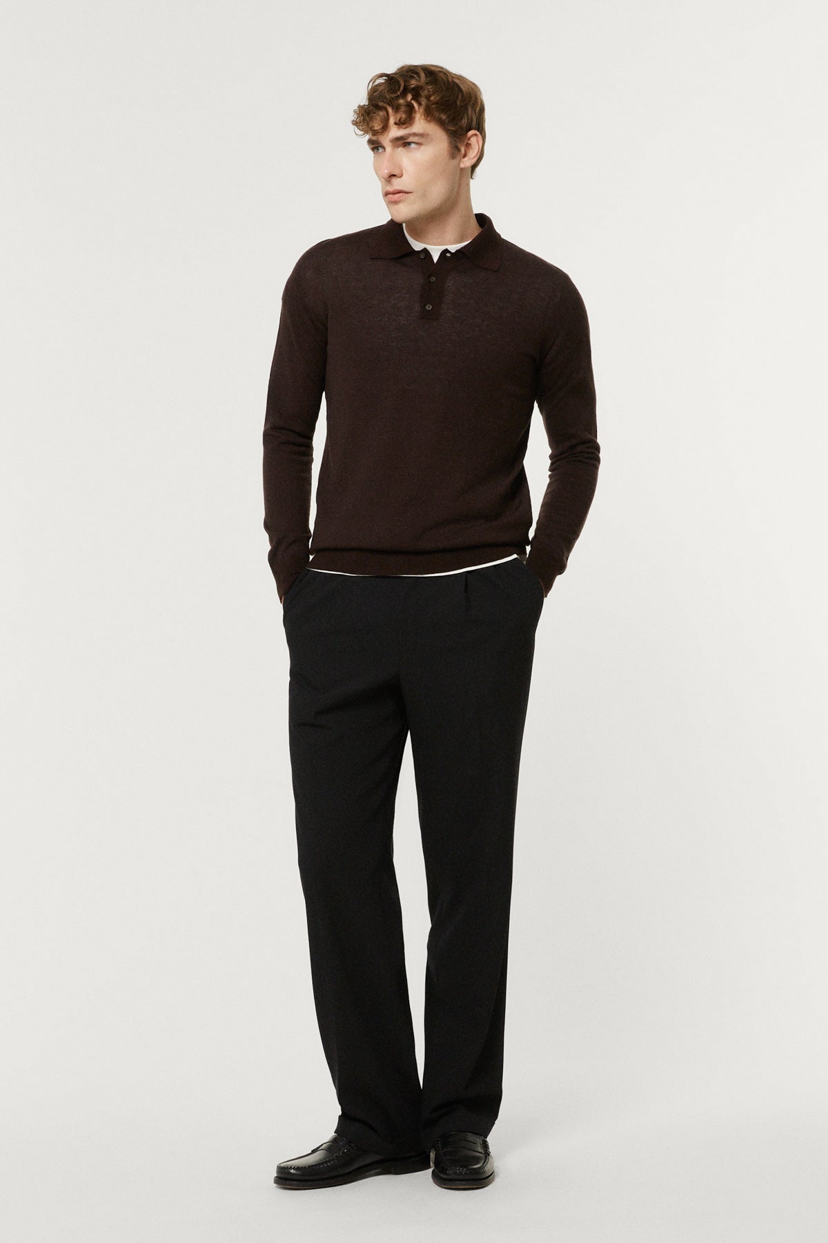 The Ultrasoft Wool Polo brown