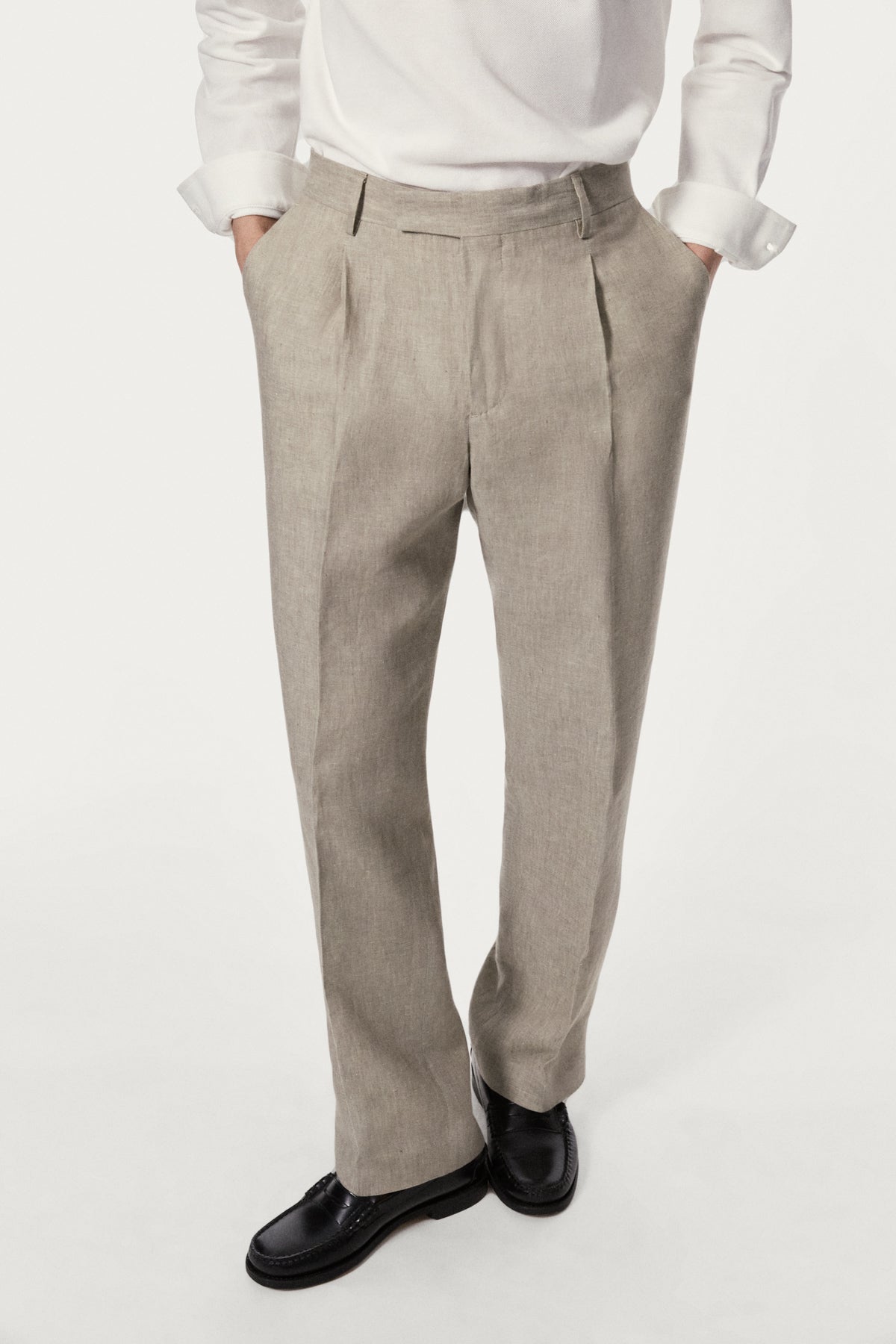The Linen Twill Trousers sand melange
