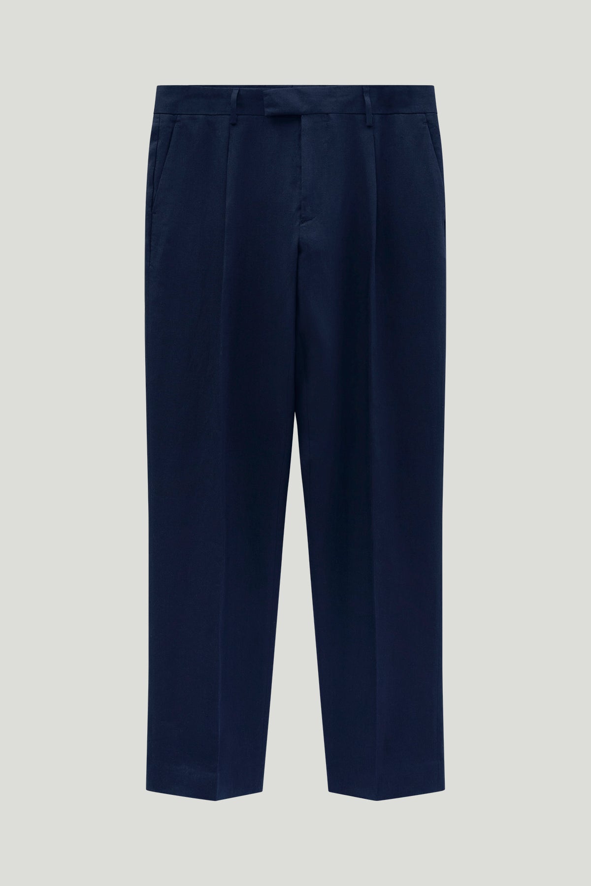 The Linen Twill Trousers - dark blue