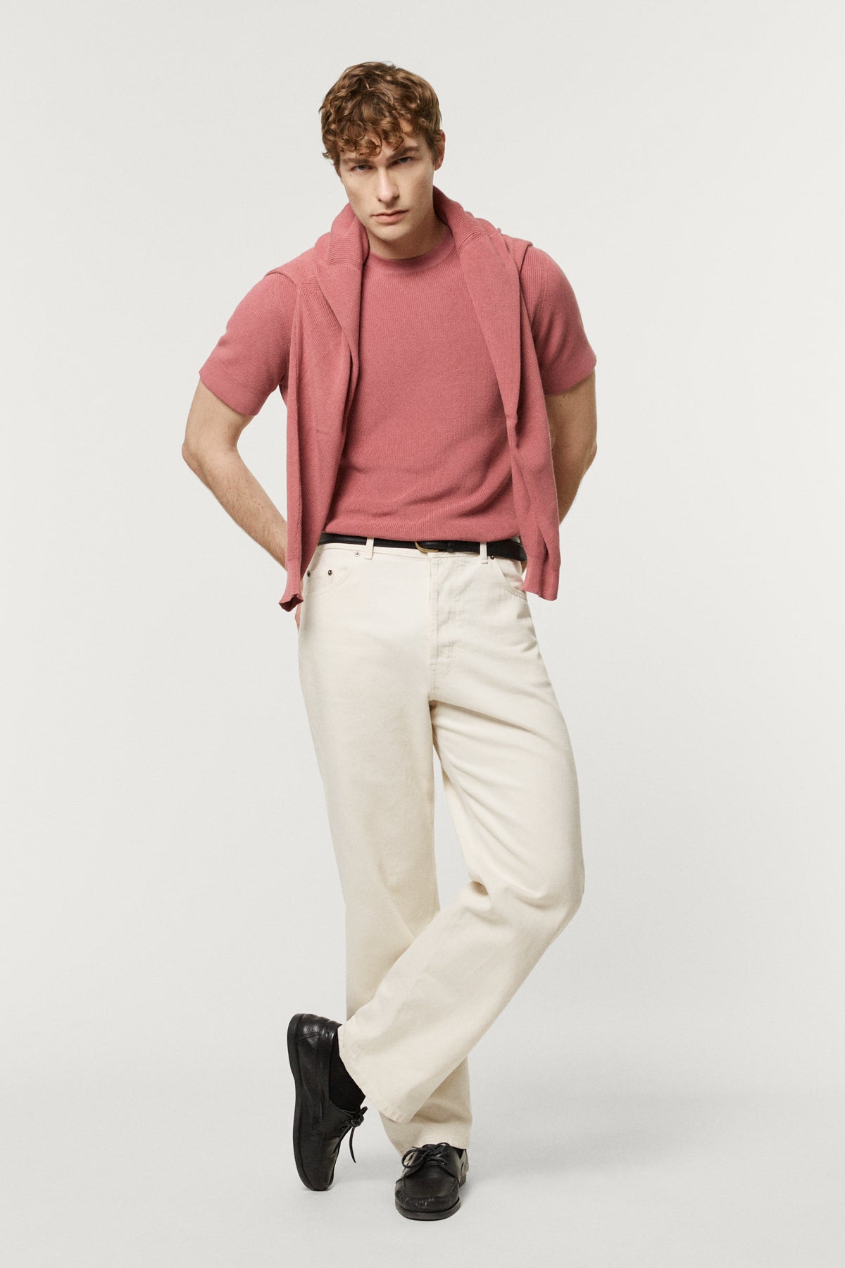 The Organic Cotton Ribbed T-Shirt Mauve