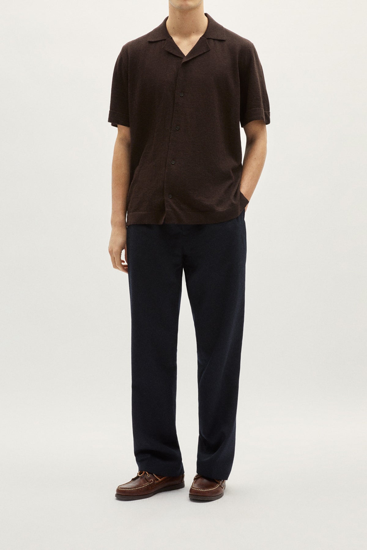 Camicia Collo Bowling in Lino Cotone - Versione Imperfect