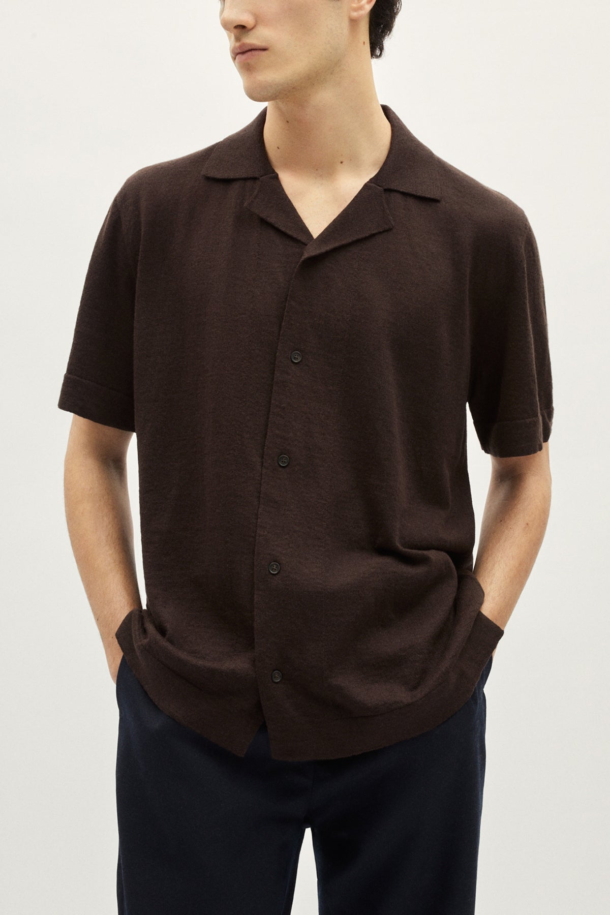 Camicia Collo Bowling in Lino Cotone - Versione Imperfect