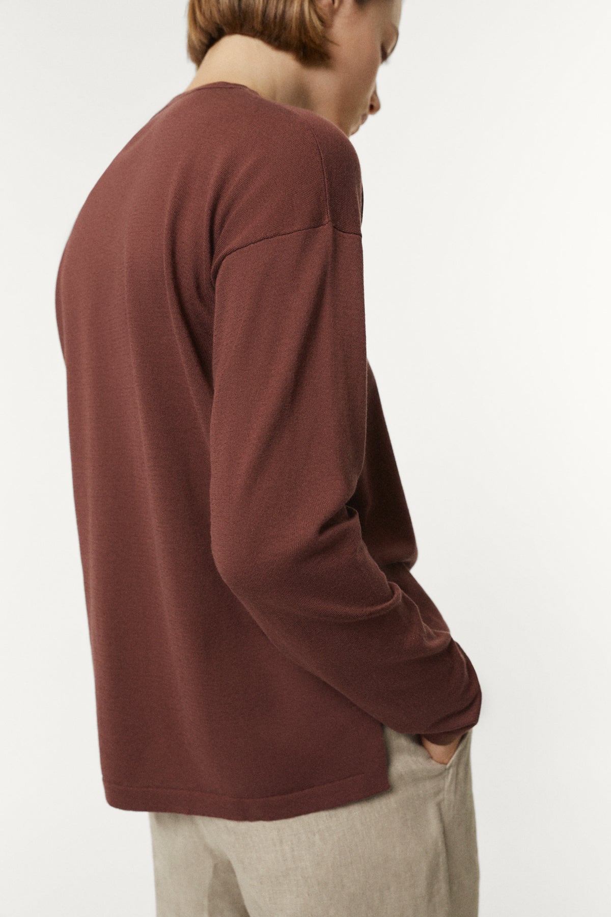 The Organic Cotton Long Sleeve T-shirt brown