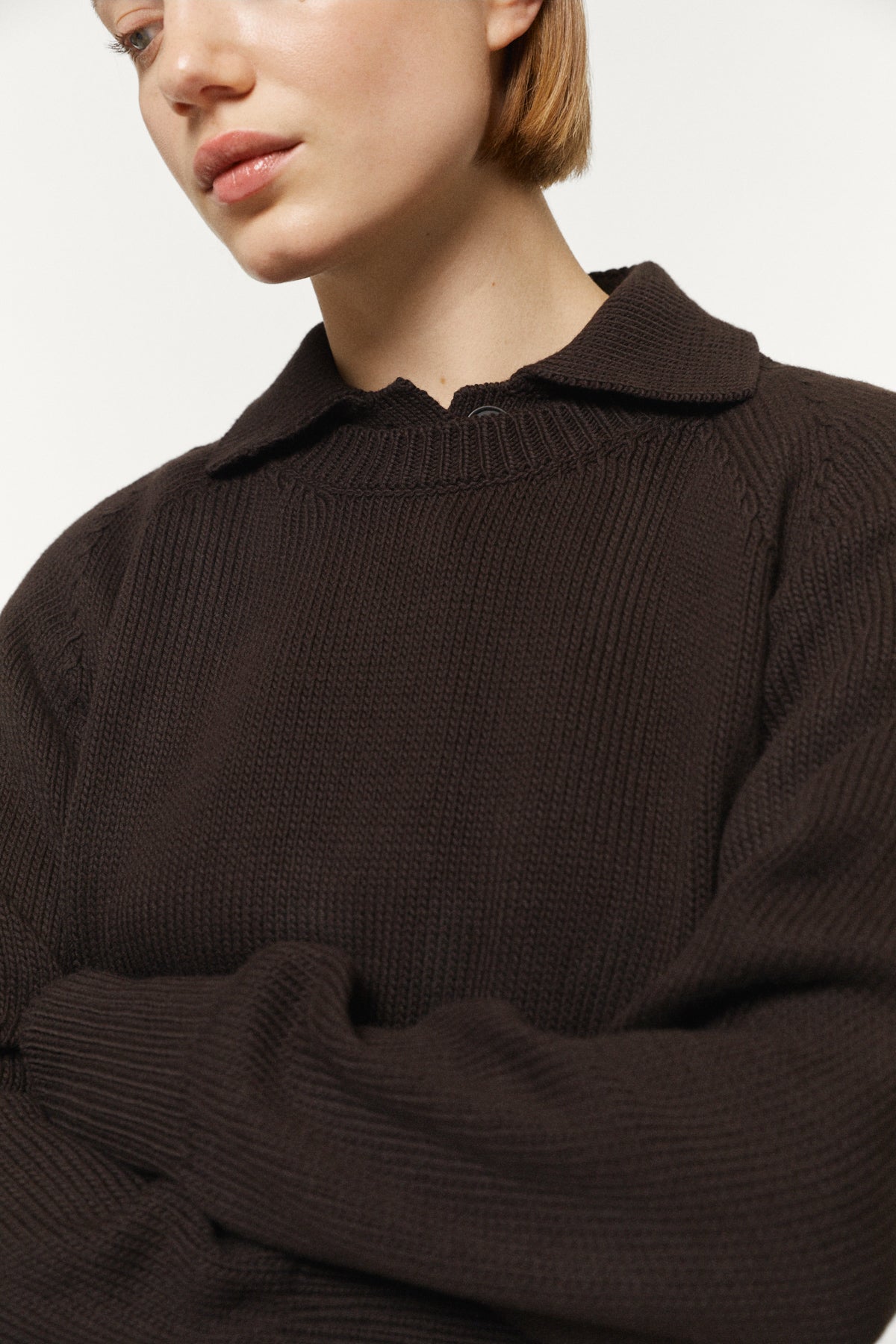 The Organic Cotton Tricot Sweater brown