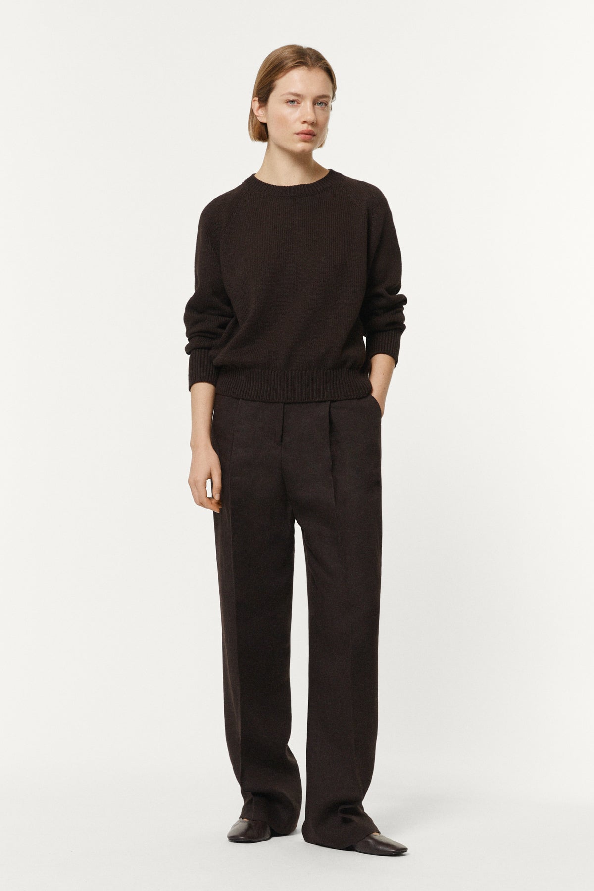 The Organic Cotton Tricot Sweater brown