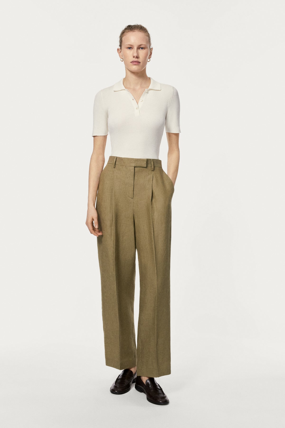 The Linen Twill Pants - sage green