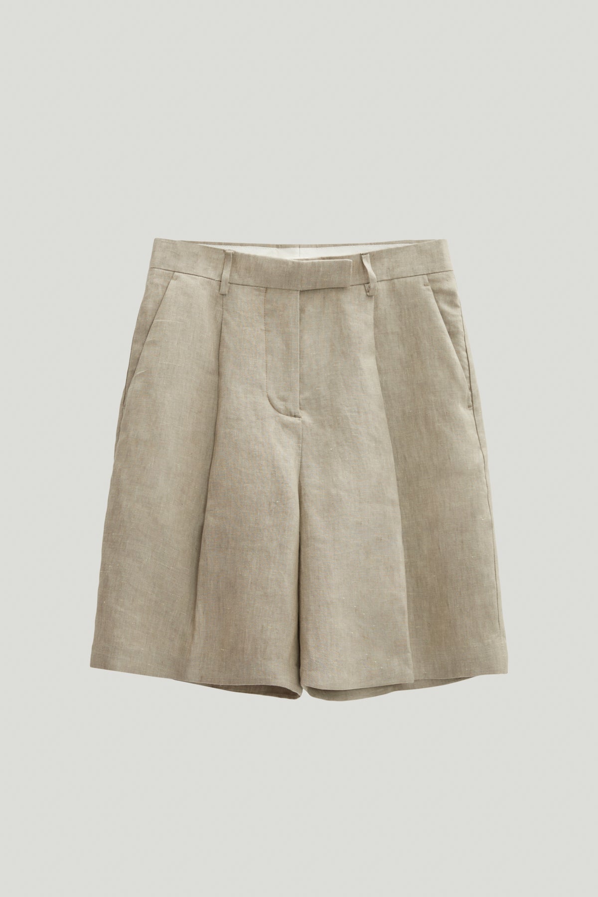 the linen twill shorts sand melange