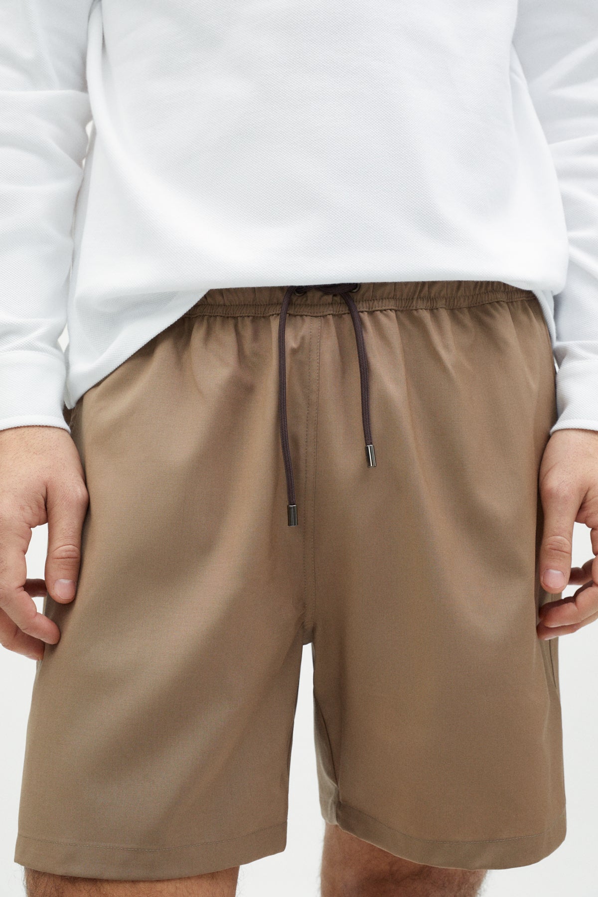 The Merino Wool Swim Shorts - brown