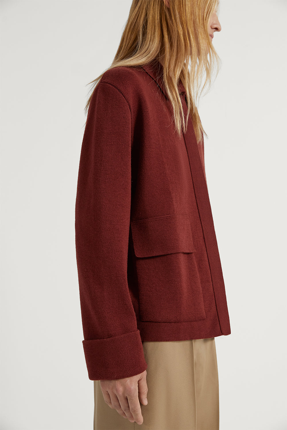 The Merino Wool Jacket Tuscan Red