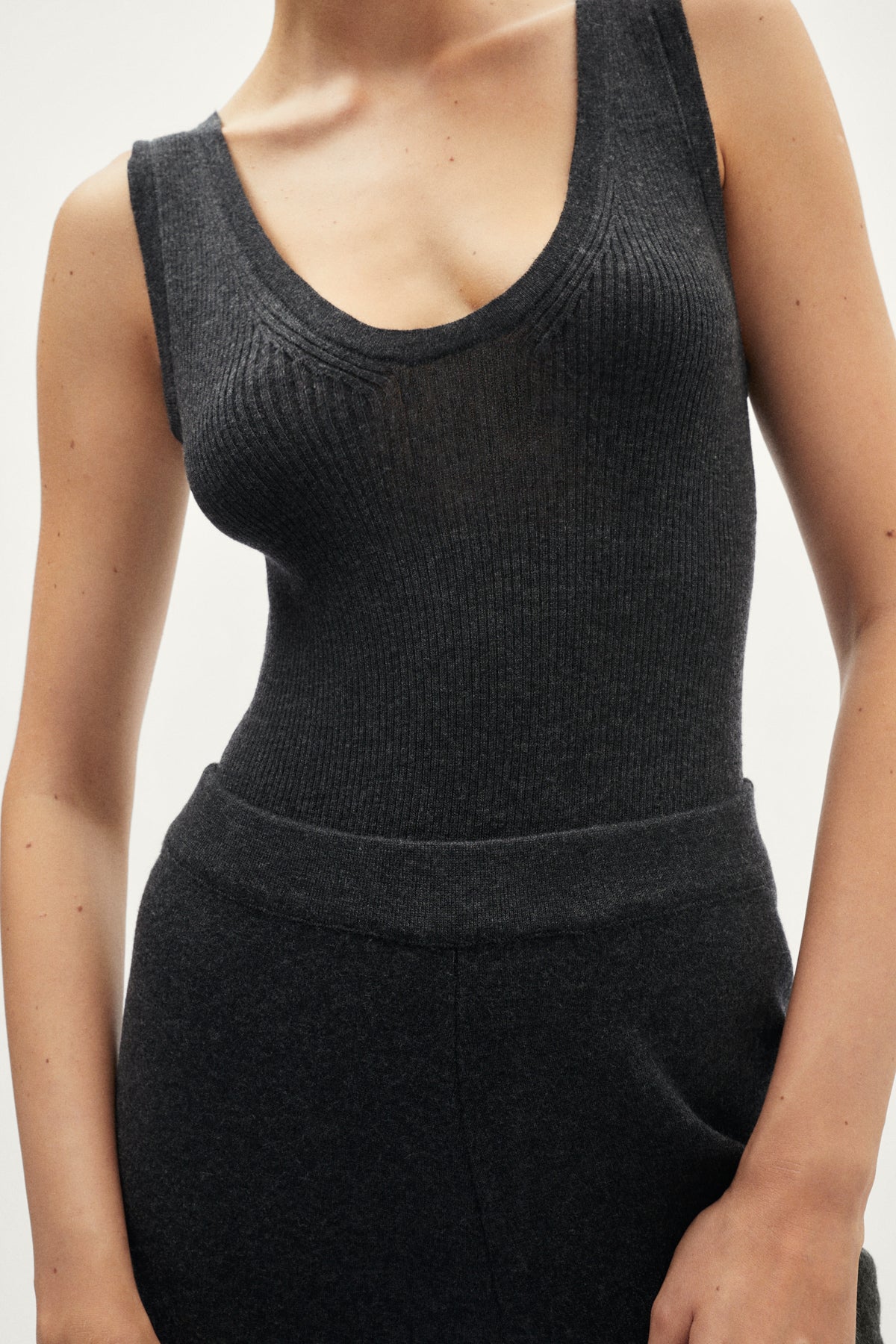 The Ultrasoft wool Ribbed Body - Grey