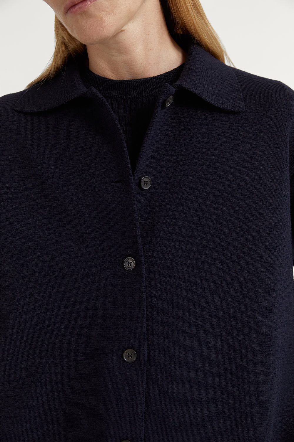 The Merino Wool Overshirt Oxford Blue