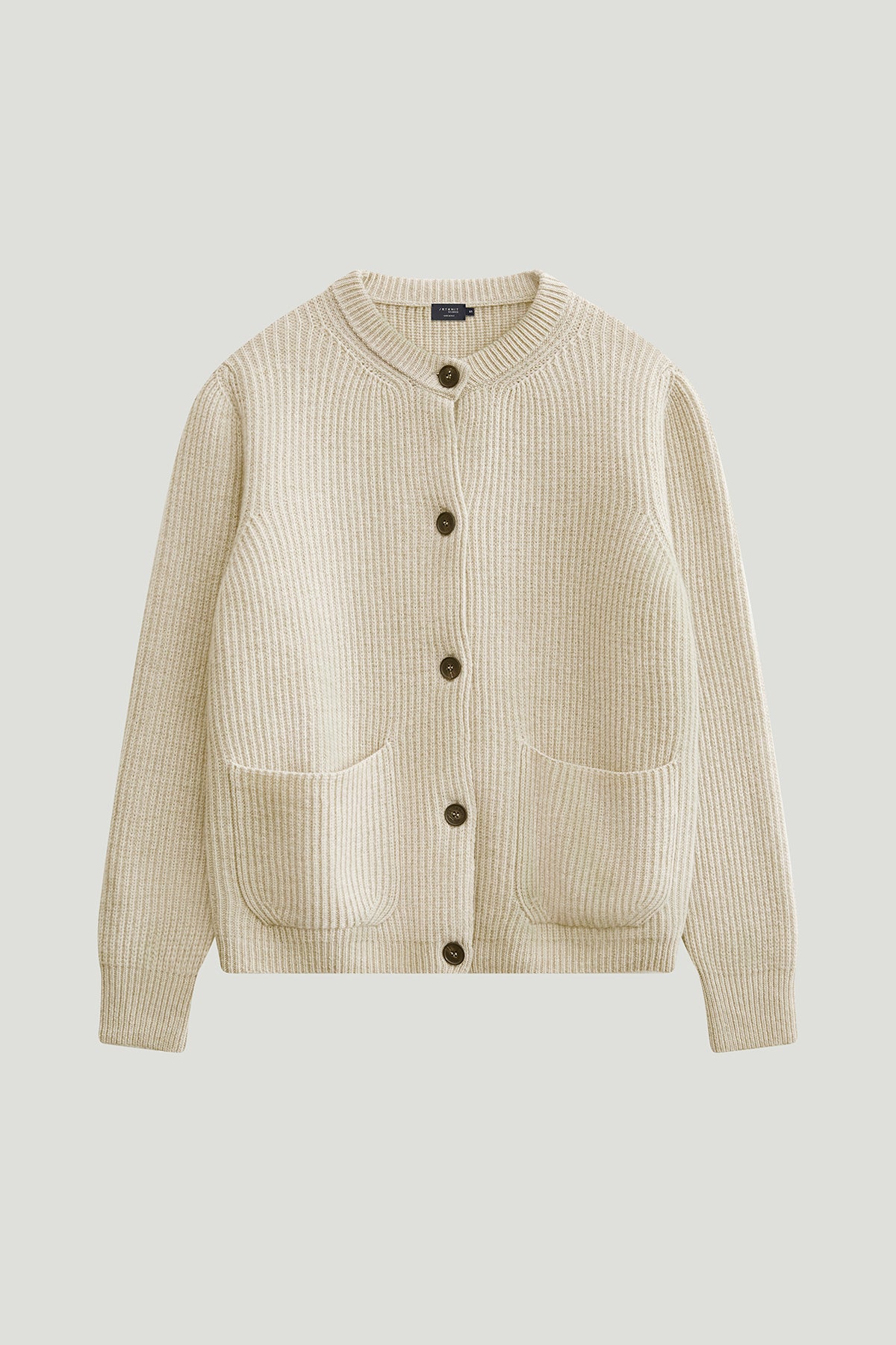 The Woolen Crewneck Ribbed Cardigan