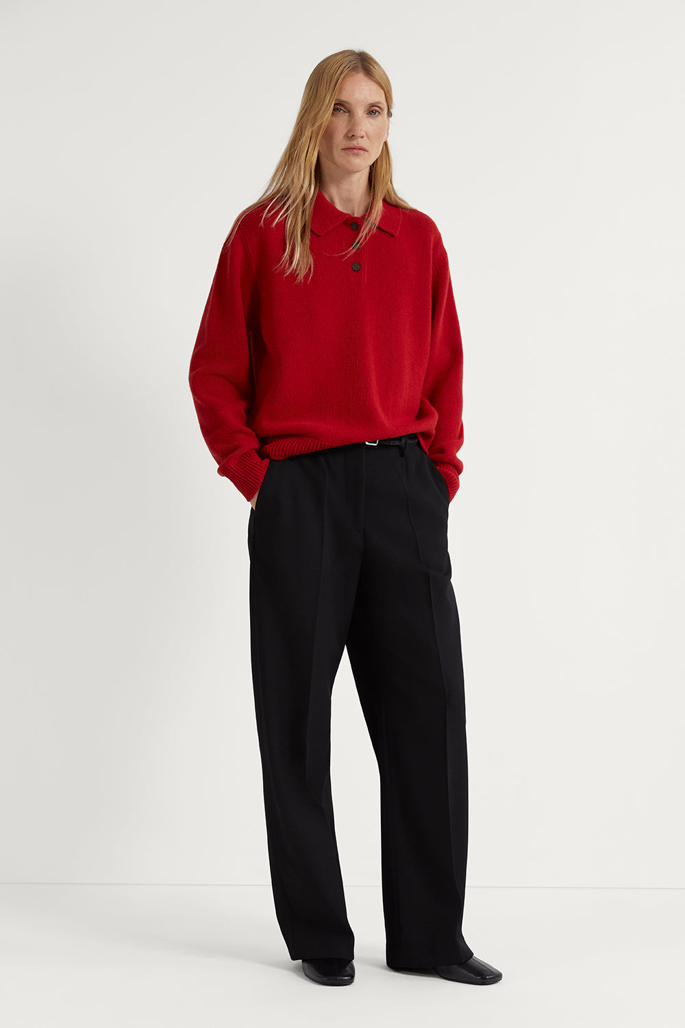 The Woolen Vintage Polo Red