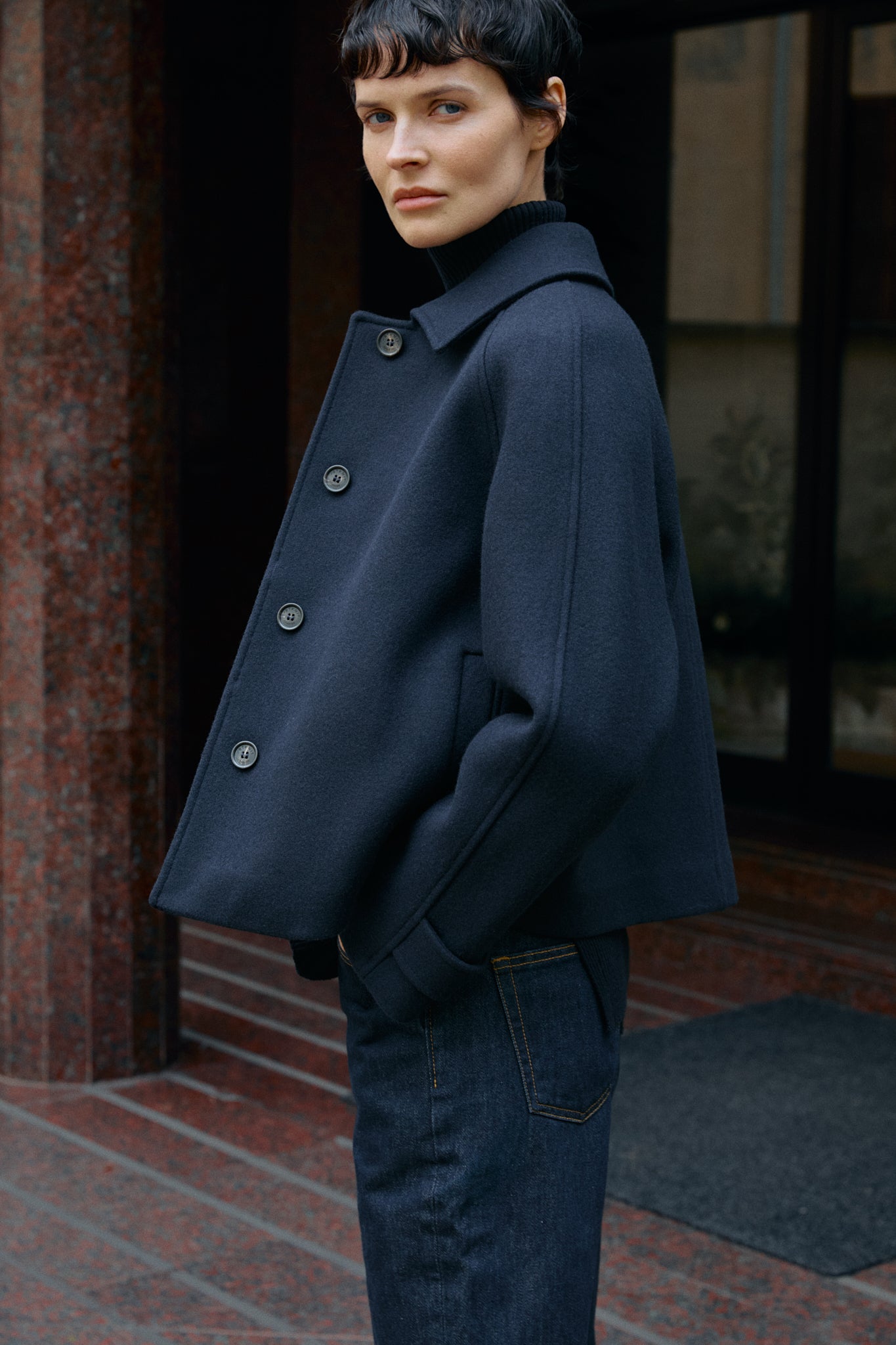 ジャケット・アウター CLANE WOOL DOWN LONG COAT NAVY CLANE - ウールダウンロングコート - WOOL DOWN LONG COAT NAVY