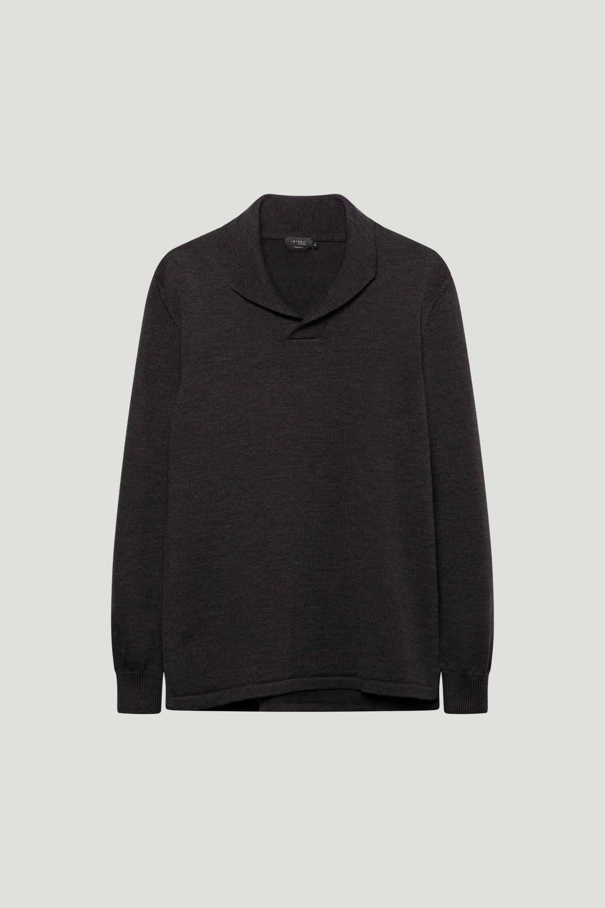 The Merino Wool Special Neck Polo - Grey