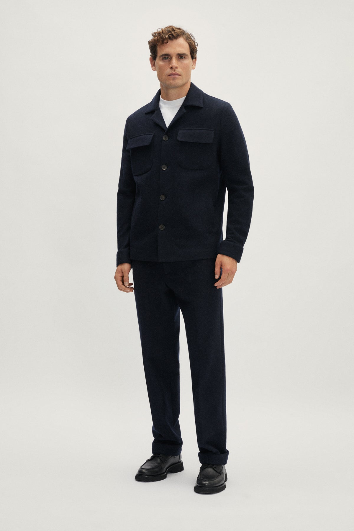 The Woolen Overshirt - Blue