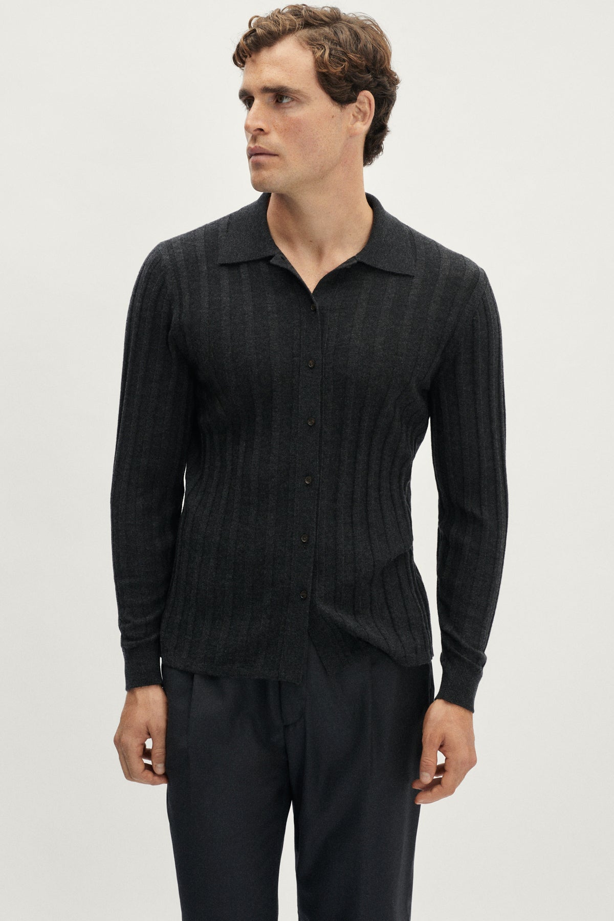 The Ultrasoft Ribbed Shirt grey