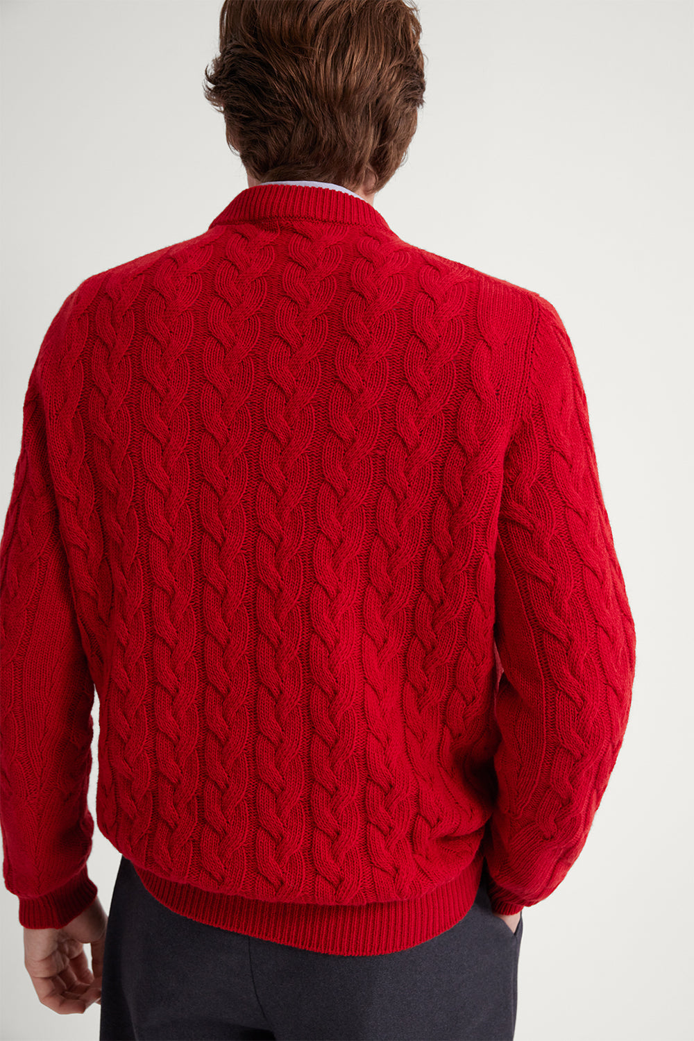 The Woolen Aran Sweater Red