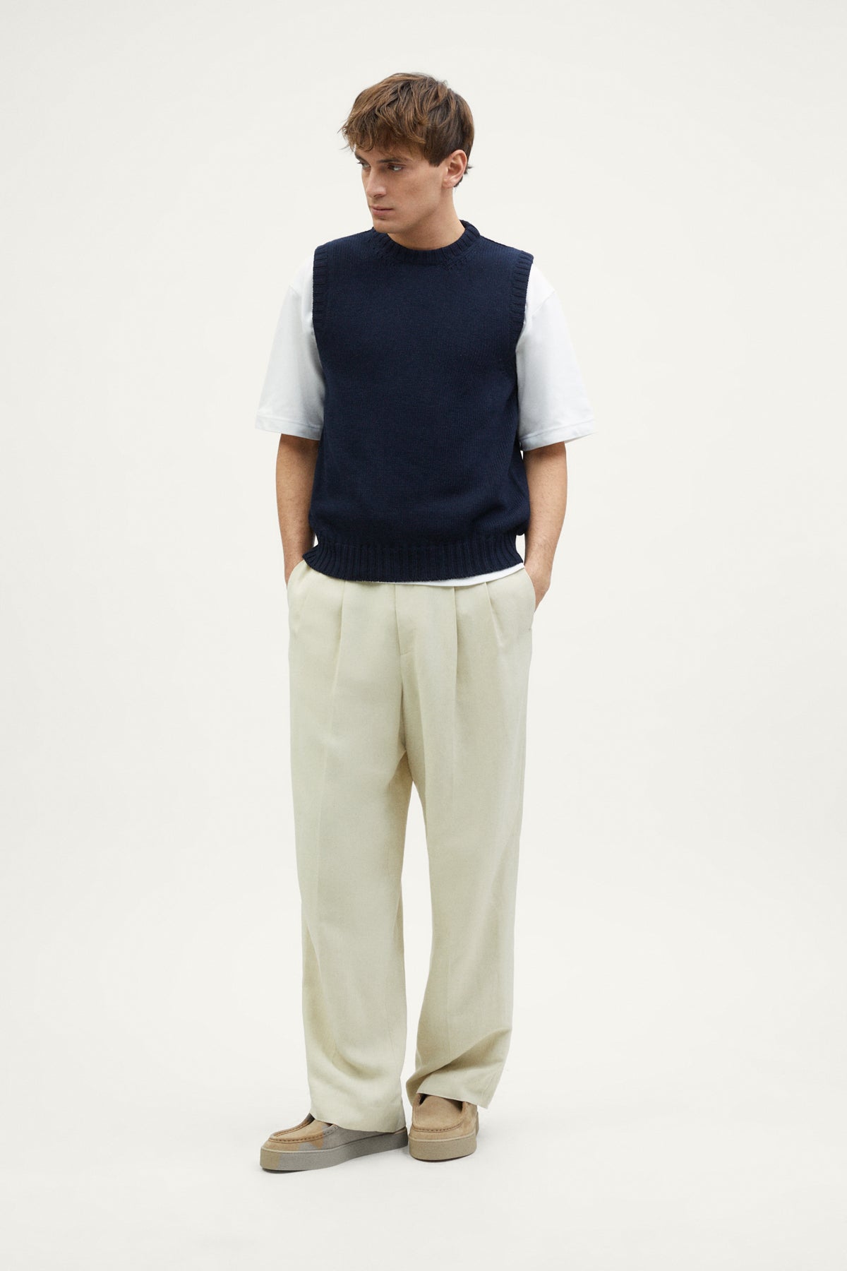 The Organic Cotton Tricot Sweater deep blue