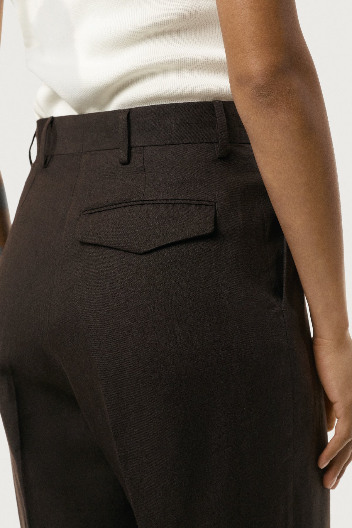The Linen Twill Pants brown