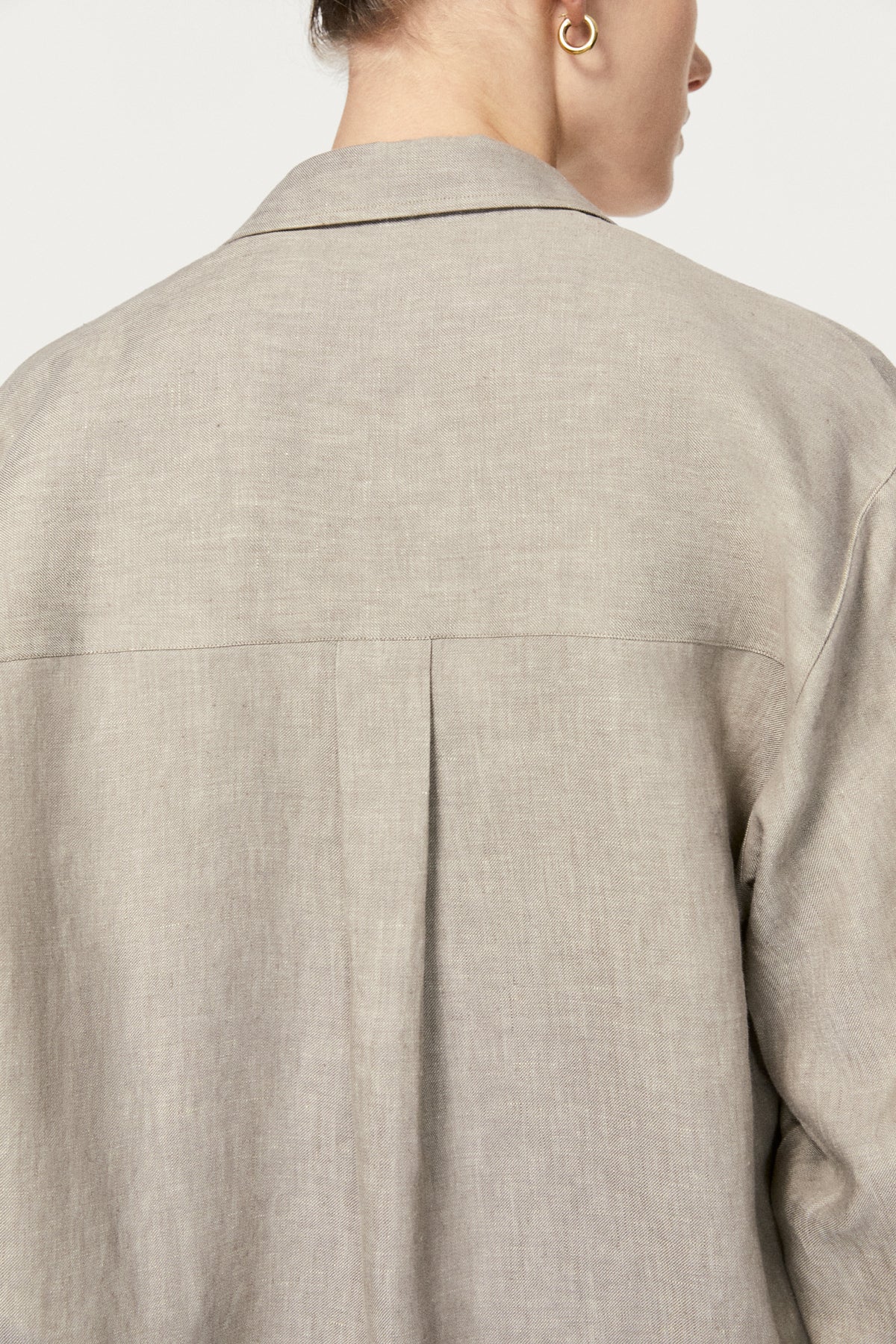 linen twill overshirt hay