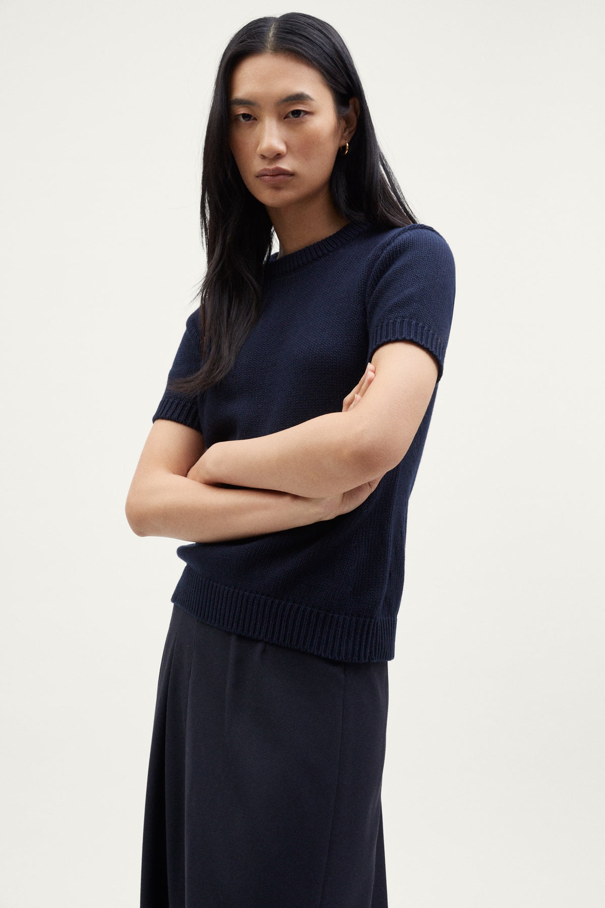 The Organic Cotton Tricot T-shirt deep blue