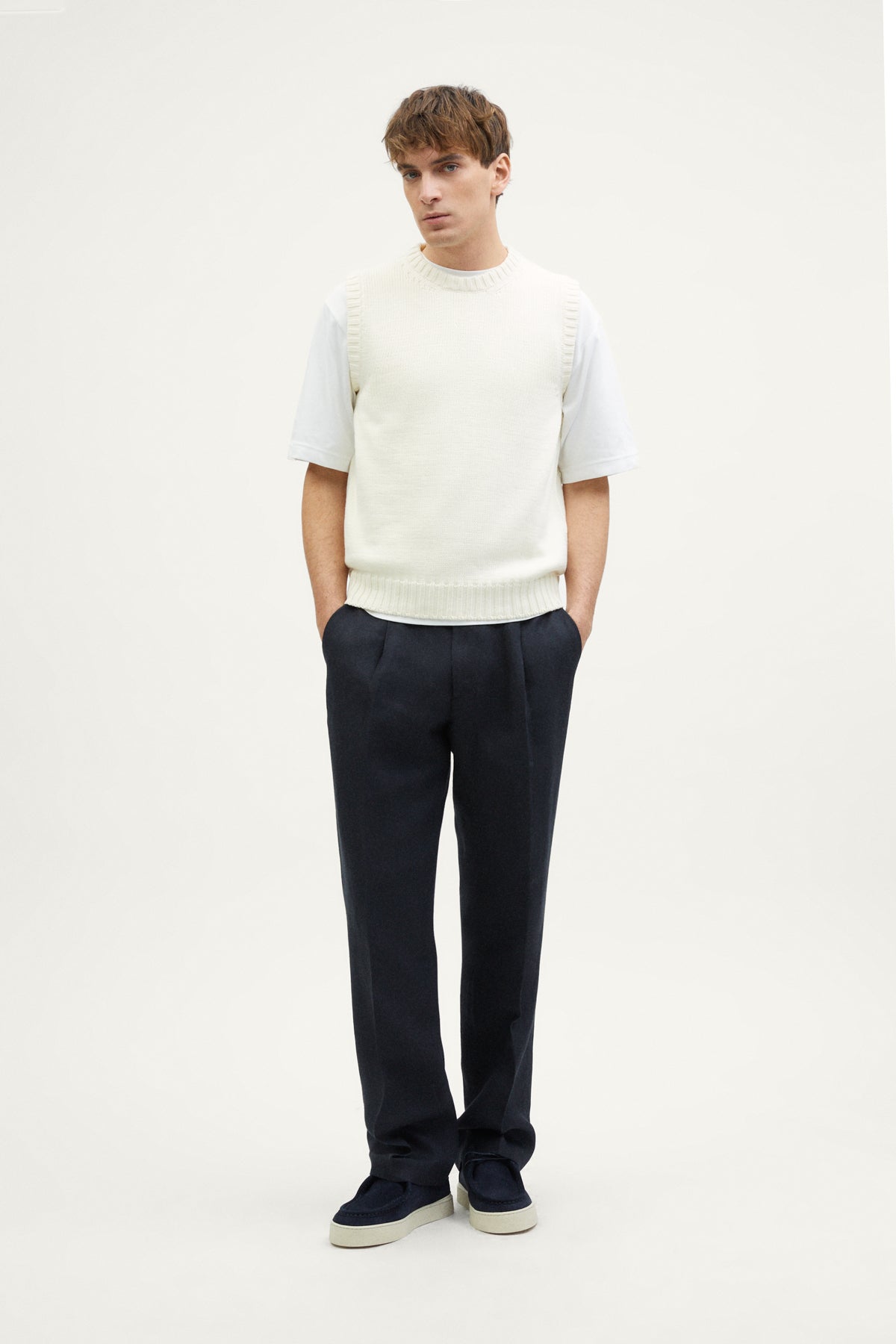 The Organic Cotton Tricot Sweater milk white