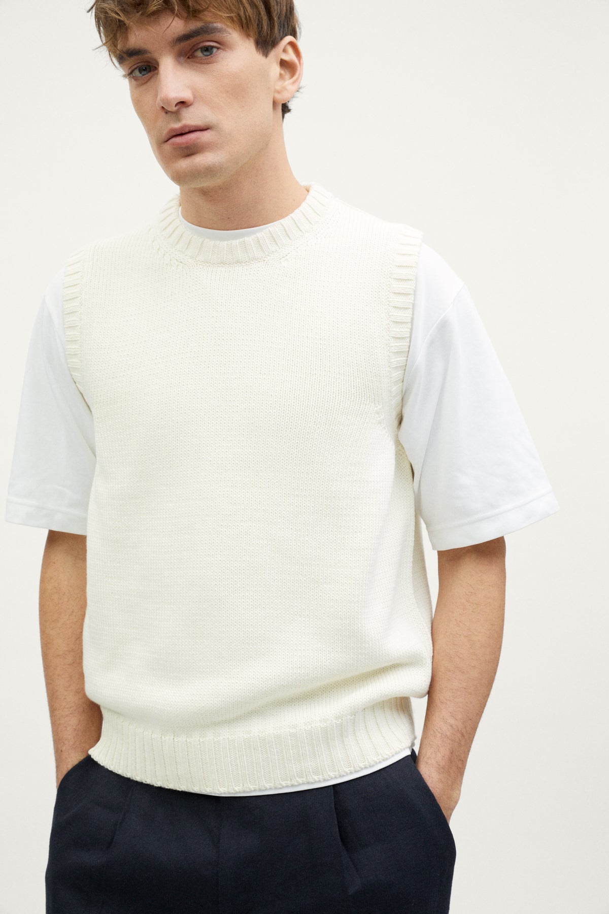 The Organic Cotton Tricot Sweater milk white
