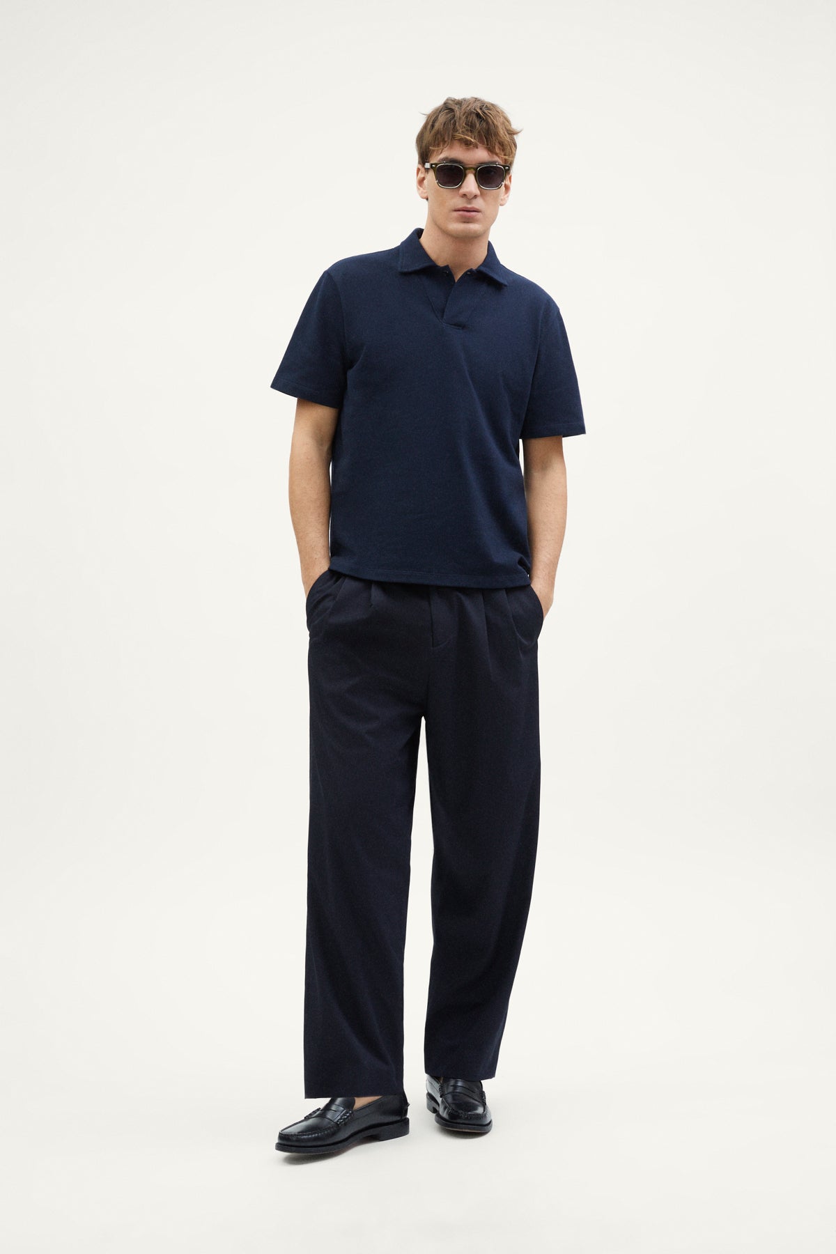 The Organic Cotton Piqué Short Sleeve Polo deep blue