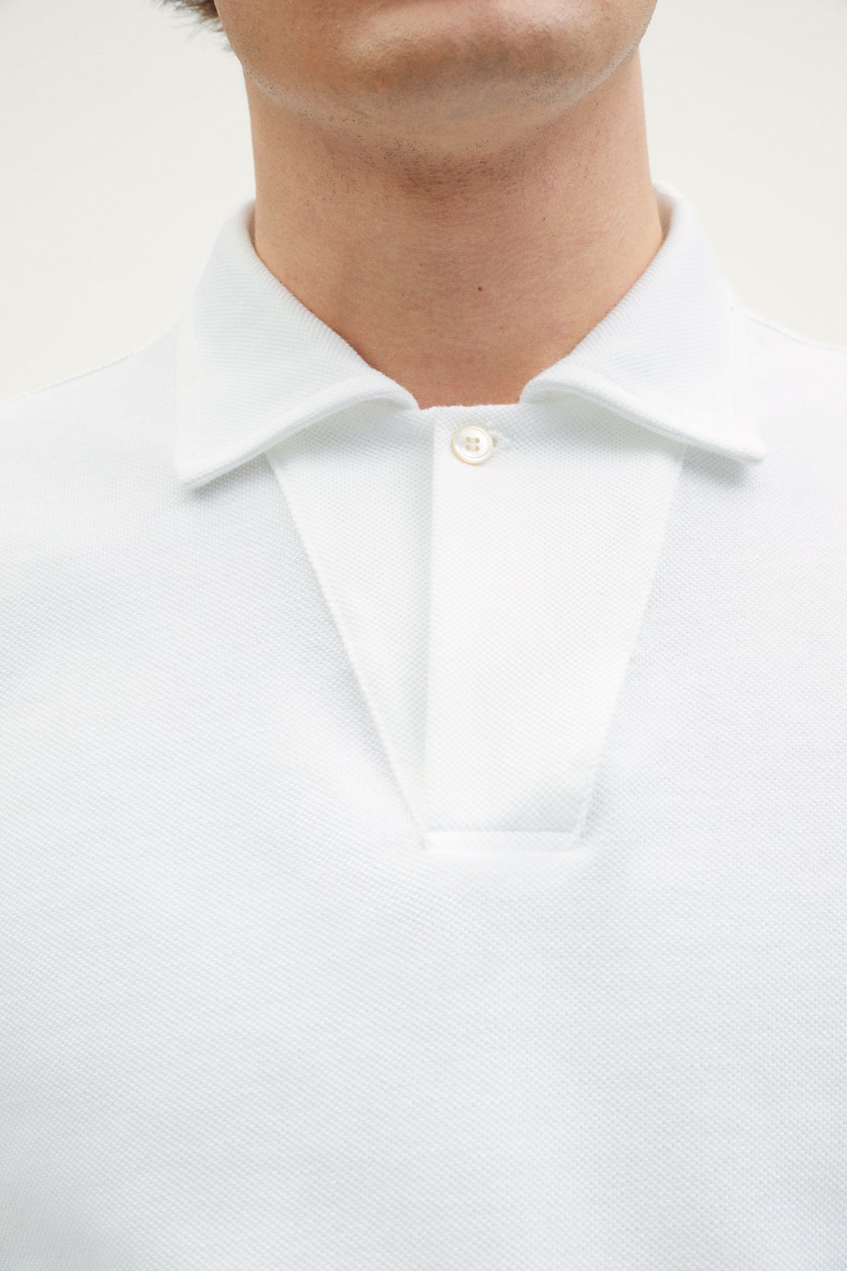 The Organic Cotton Piqué Short Sleeve Polo off white