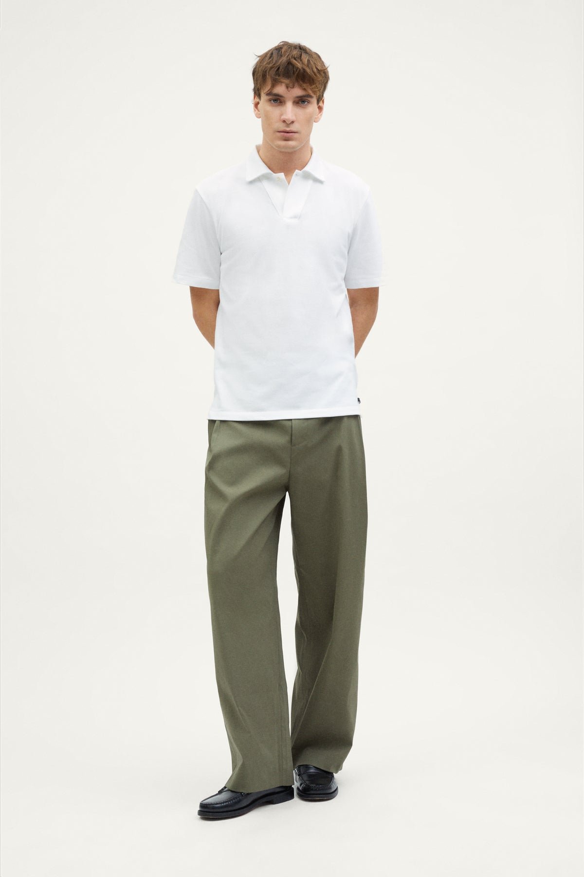 The Organic Cotton Piqué Short Sleeve Polo off white