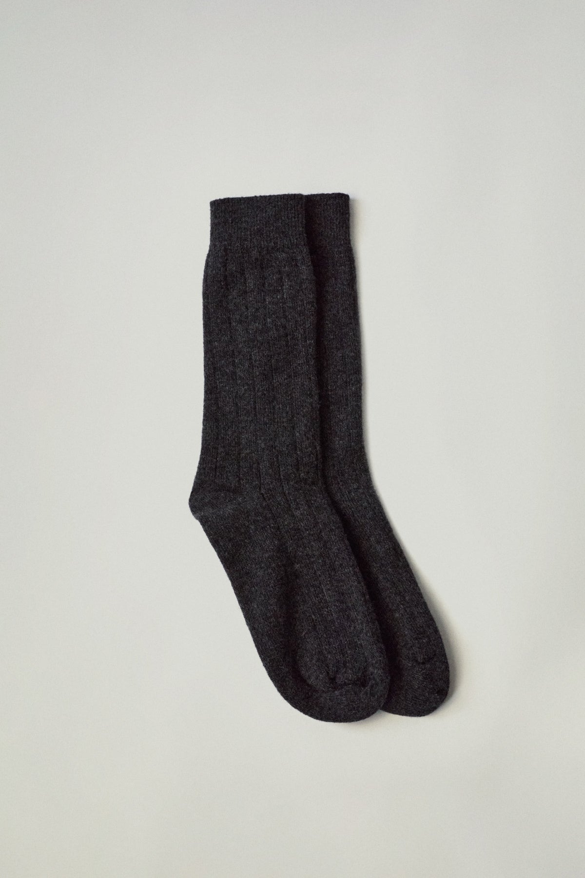 The Woolen Ribbed Socks grey