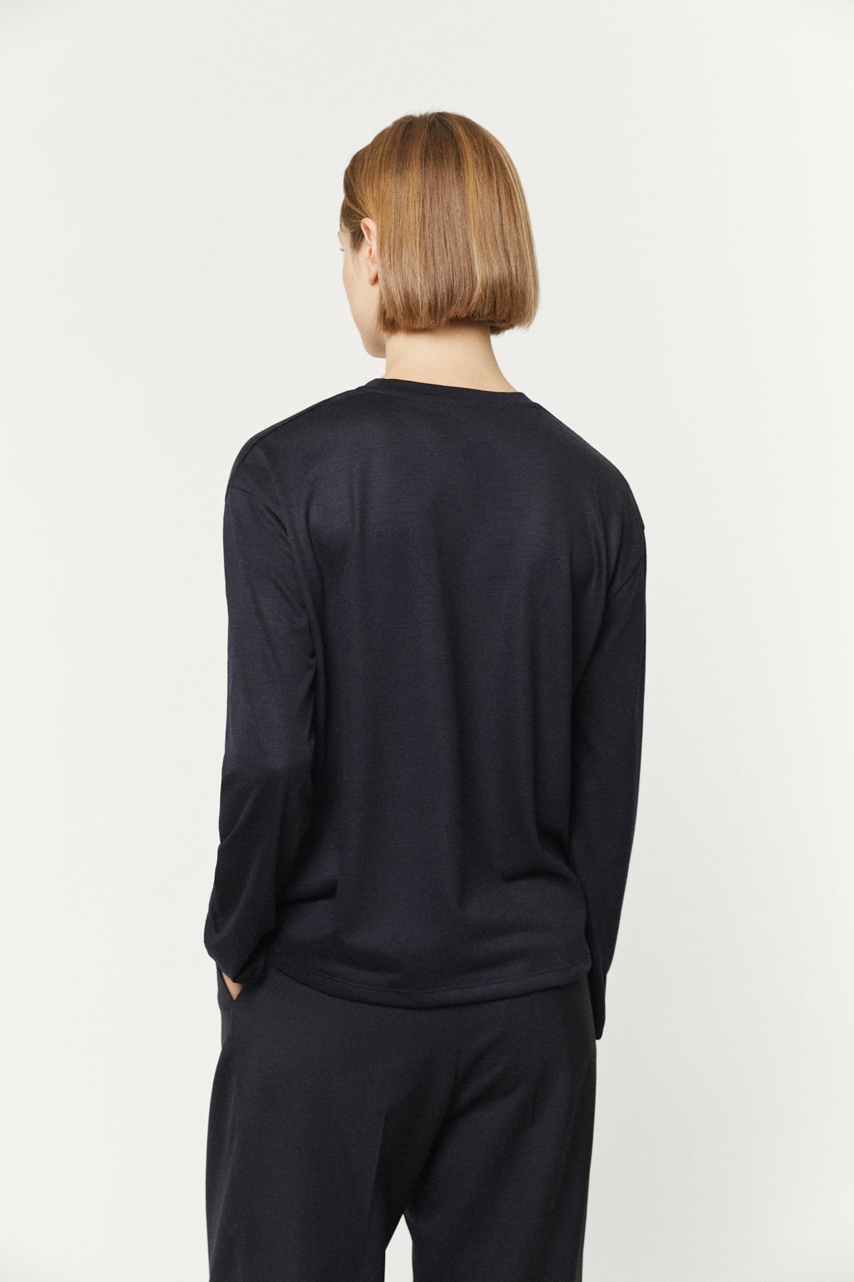 The Active Wool Long Sleeve T-shirt dark blue