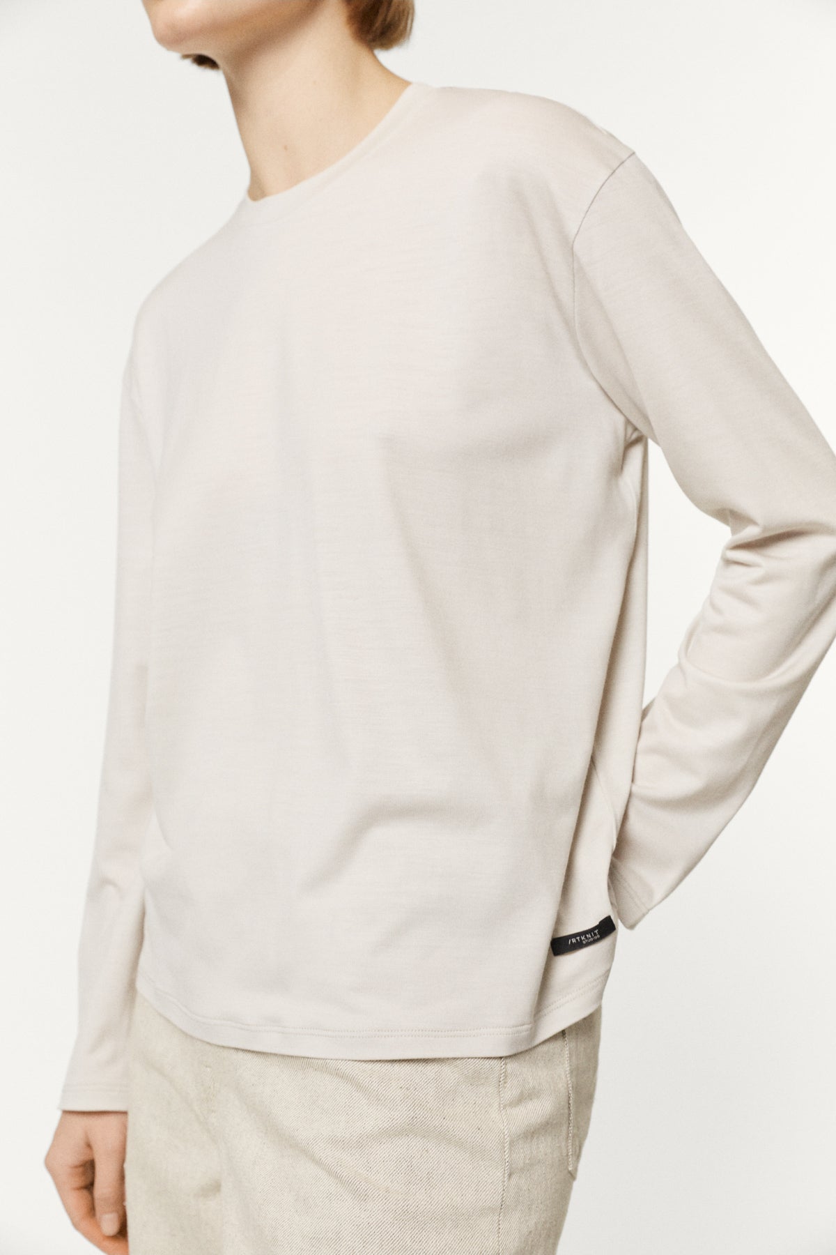 The Active Wool Long Sleeve T-shirt ecru